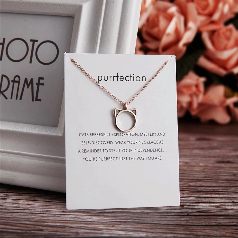 3/$30 ๐ฑ Purrfection Cat Ear Pendant Necklace - Picture 2 of 6